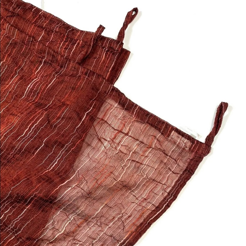 JC Penney Single Red Curtain Panel 1 Tab Top Sheer